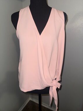 Lush Light Pink Sleeveless Wrap Tie Camisole